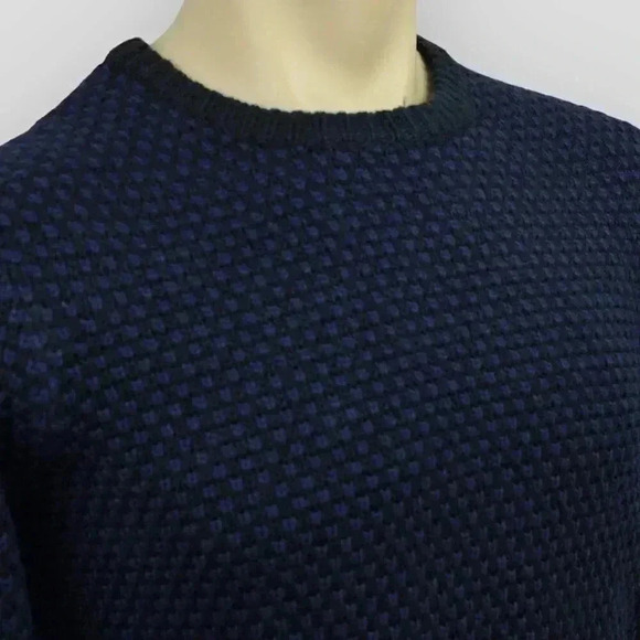 NEW! GEORGE men's sweater black‎ with blue designs small, XL - Picture 4 of 6